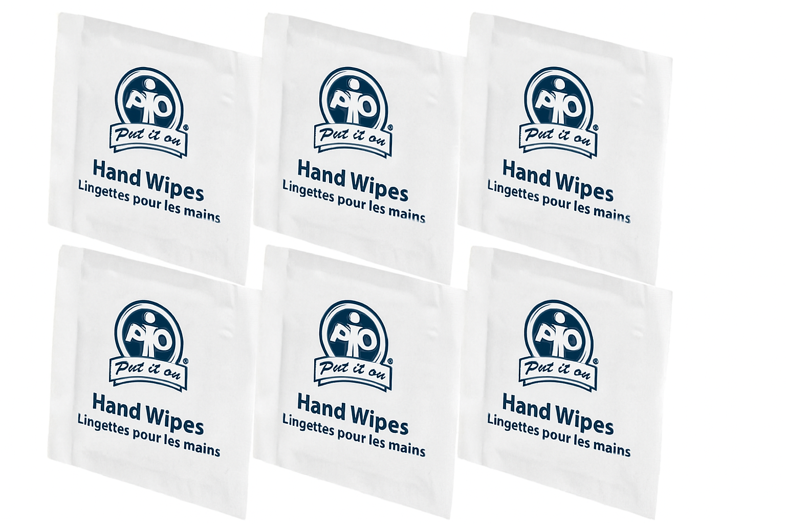 Lingettes de nettoyage des mains et de la peau - Paquet de 6 unités