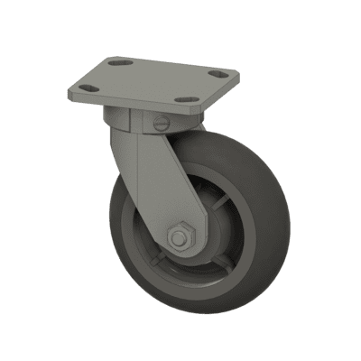6" Donut Swivel Plate Caster Gray-Non Marking