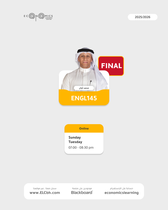 ENGL145 - English For Business I - Final - Online