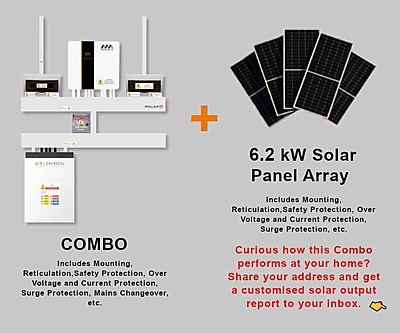 5.0 kW MEGAREVO - GREENRICH Combo, c/w 1x 4.95 kWh Lithium Batterry