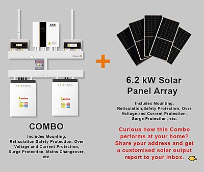 5.0 kW MEGAREVO - GREENRICH Combo, c/w 2x 4.95 kWh Lithium Batterry