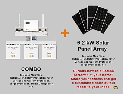 6.0 kW SUNSYNK Hybrid - FREEDOM WON Combo, c/w 3 x 5.0 kWh Lithium Batteries