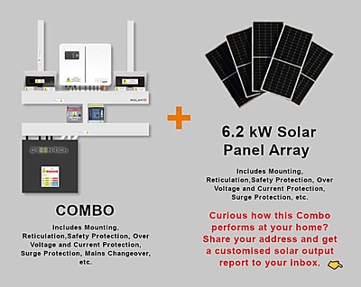 6.0 kW SUNSYNK Hybrid - GREENRICH Combo, c/w 1 x 6.1 kWh Lithium Battery