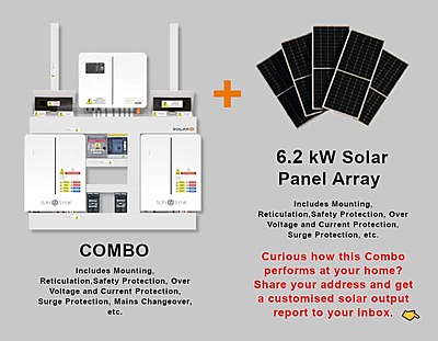 6.0 kW SUNSYNK Hybrid - SUNSYNK Combo, c/w 2 x 5.32 W kWh Lithium Batteries