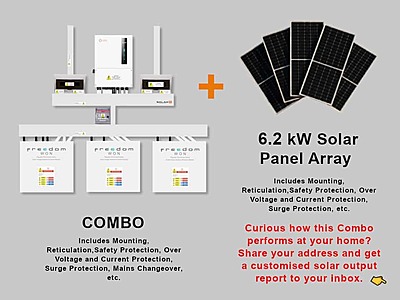 8.0 kW SOLIS S6 Hybrid Combo, c/w 3 x 5 kWh FREEDOM WON Lithium Batteries