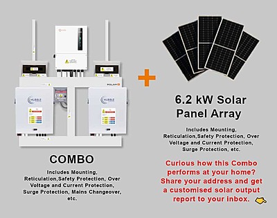 8.0 kW SOLIS S6 Hybrid Combo, c/w 2x 5.5 kWh HUBBLE Lithium Batteries
