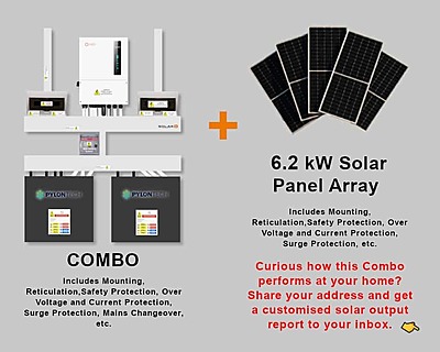 8.0 kW SOLIS S6 Hybrid Combo, c/w 2x 4.8 kWh PYLONTECH Lithium Batteries