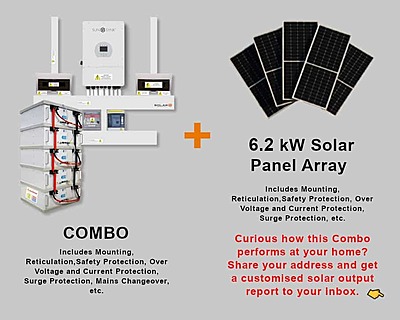 12.0 kW SUNSYNK Hybrid - FREEDOM WON Combo, c/w 5x 5.0 kWh Lithium Batteries