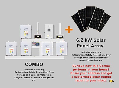 12.0 kW SUNSYNK Hybrid - HUBBLE Lithium Combo, c/w 5x 5.5 kWh Lithium Batteries