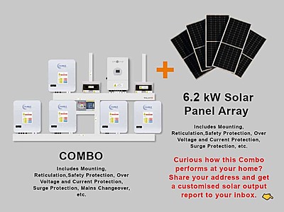 12.0 kW SUNSYNK Hybrid - HUBBLE Lithium Combo, c/w 5x 5.12 kWh Lithium Batteries