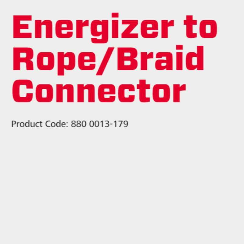Speedrite Energizer to Rope/Braid Connector