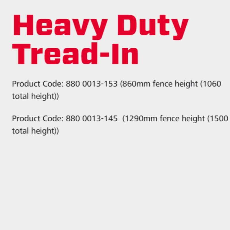 Speedrite Heavy Duty Tread-In 1290mm- 50 Pcs