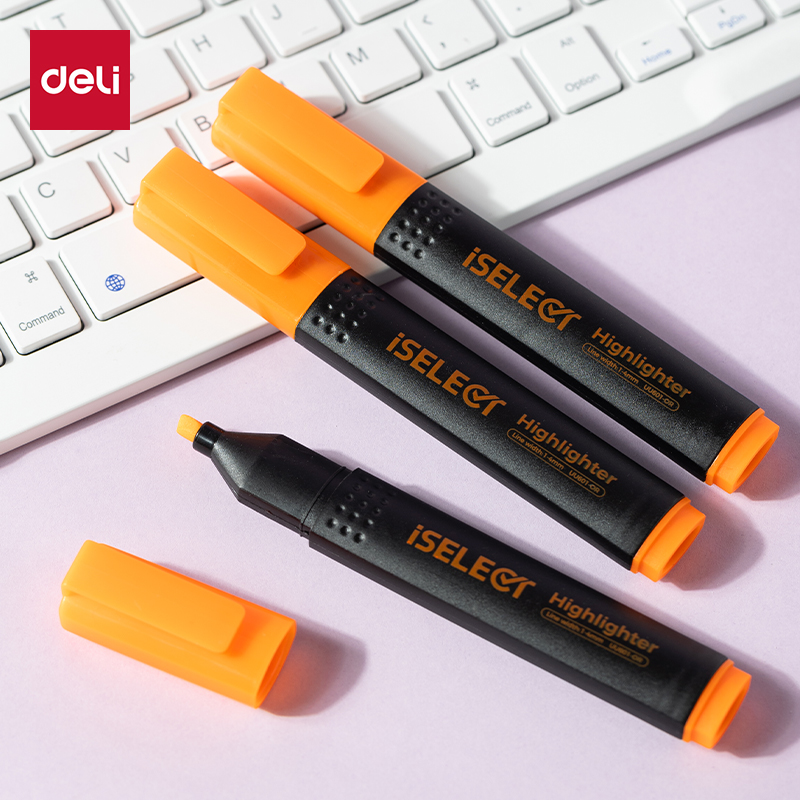 DELI UU601 ISELECT HIGHLIGHTER - ORANGE