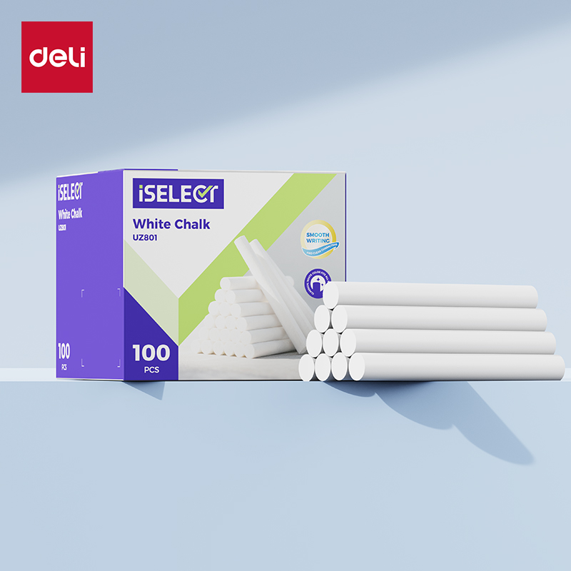 DELI WHITE CHALK UZ801- PKT OF 100'S