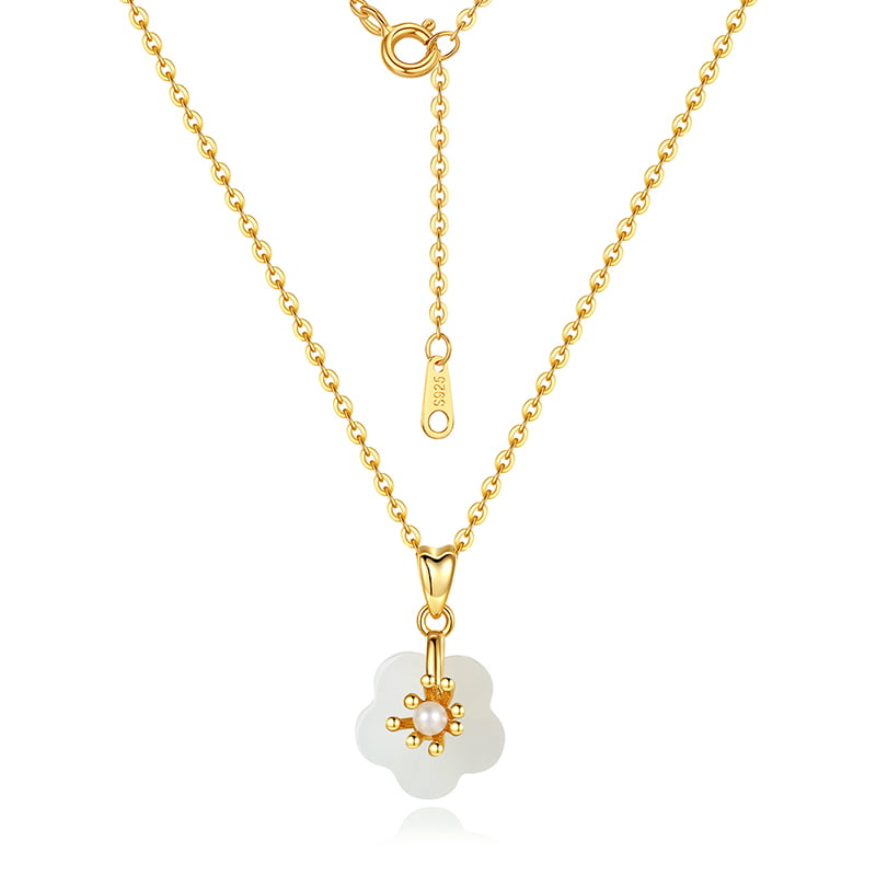Jade Flower Necklace