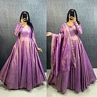 B1960: Beautiful Soft Dola Silk Lehenga Set