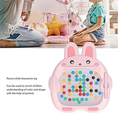 Amazkart Cartoon Bunny Shaped Magnetic Dot Drawing Board