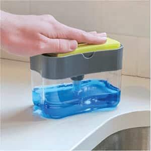 Amazkart 2-in-1 Soap Dispenser for Kitchen and Sponge Holder Dish Soap Dispenser Kitchen Sink Amazkart 2-in-1 Soap Dispenser for Kitchen and Sponge Holder Dish Soap Dispenser Kitchen Sink