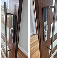 LOCKTON 'E-Series' (Euro Narrow Leverset) SMART DOOR LOCK (Hinged Door w/ KNOBS)