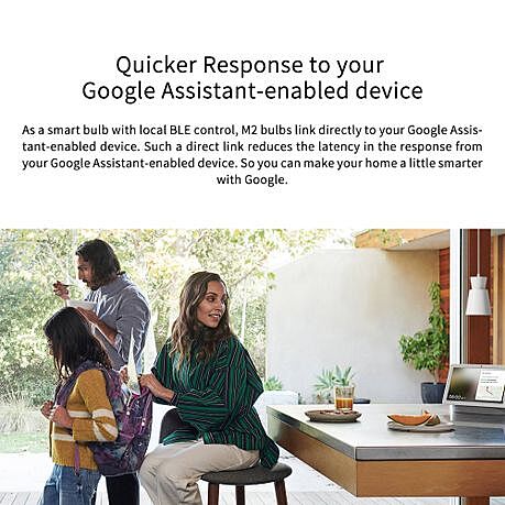 Yeelight Smart LED Bulb M2 (Colour) -Google Home Seamless Setup (Needs Hub)