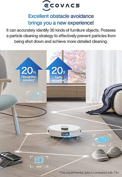 Ecovacs DEEBOT X1e Robot Vacuum Cleaner - 5000Pa, 260min Runtime
