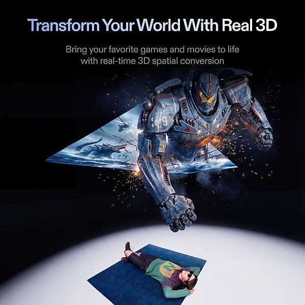 XREAL 1S AR Glasses 500" Screen 52 FOV 3DoF USB-C Devices