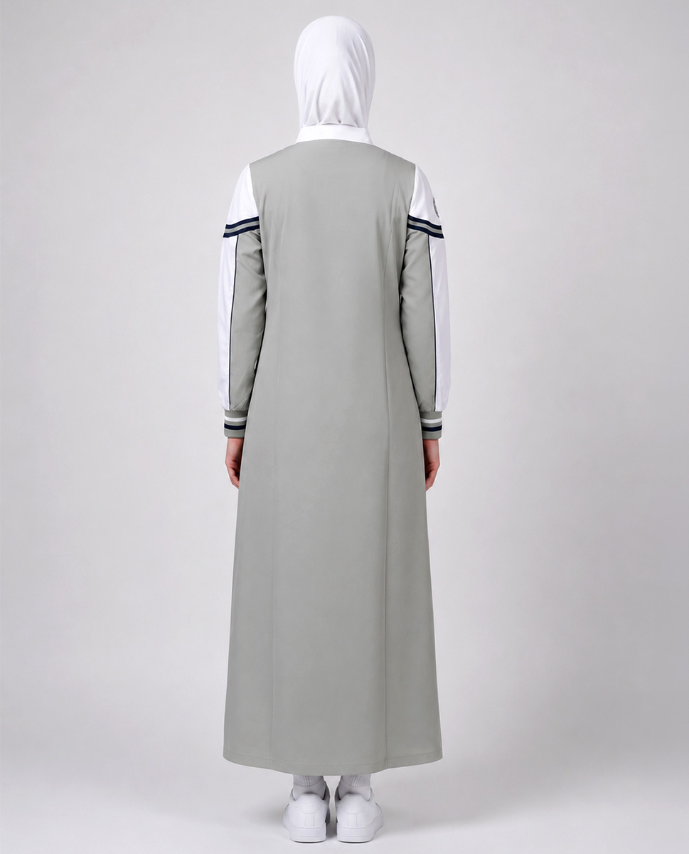 CLASSIC SAGE AND WHITE JILBAB