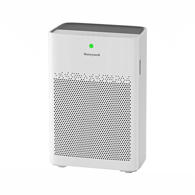 Side profile of the Honeywell Air Touch P1, demonstrating its 3D airflow.