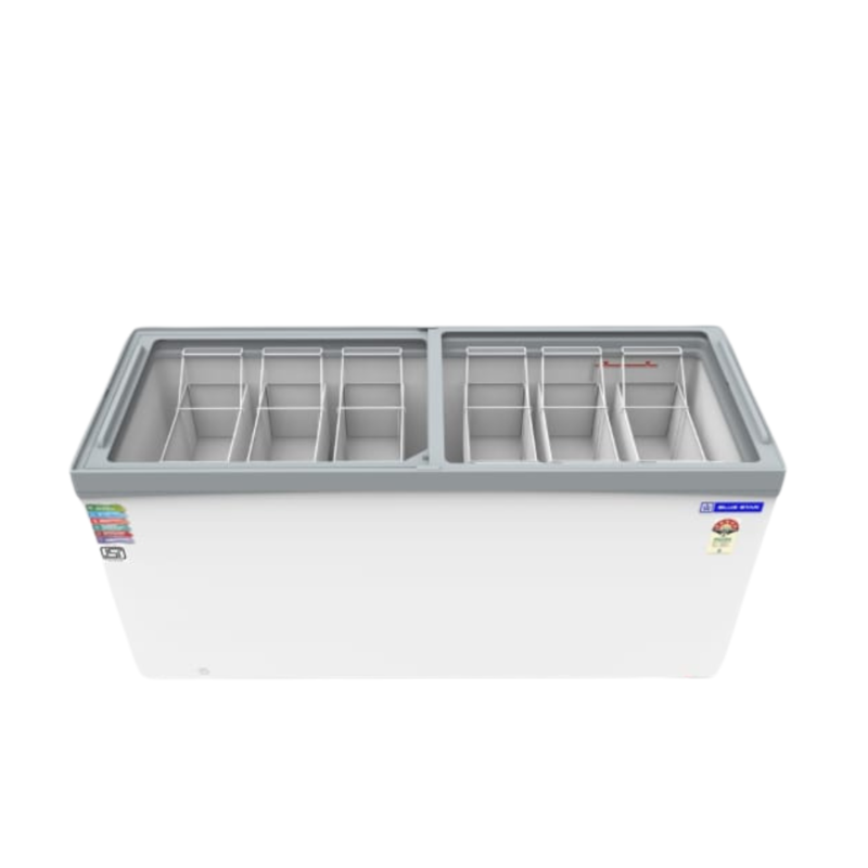 Interior View of Blue Star 590 Litre Deep Freezer with Ample Storage Space