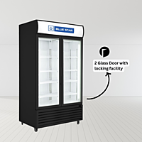 Self-Closing Doors: Self-closing doors of Blue Star VC600CD Visi Cooler for energy efficiency