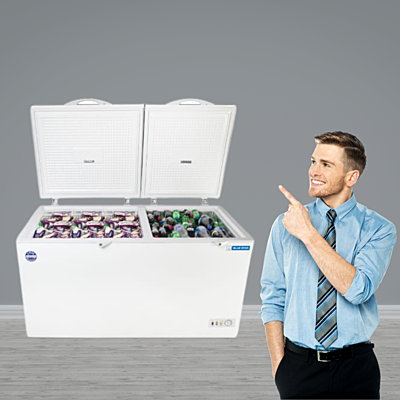 Close-up of the Temperature Control Panel on Blue Star CHFK350DGS-White