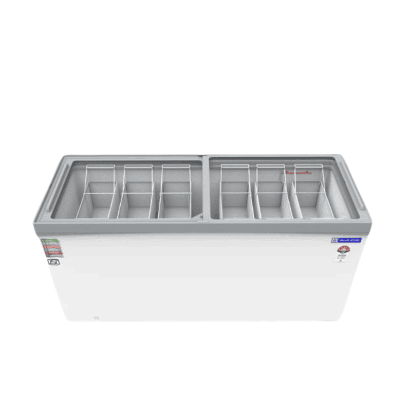 Interior View of Blue Star 590 Litre Deep Freezer with Ample Storage Space