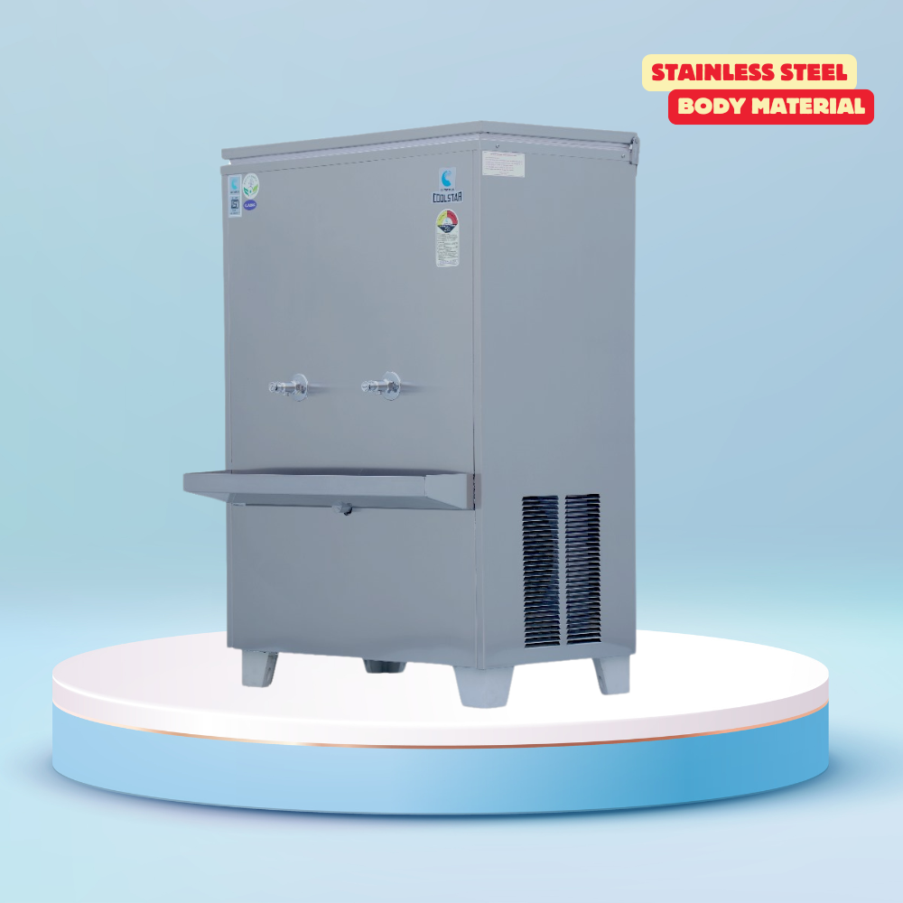 Stainless steel water cooler from Cimaterol, model SS150150. Stainless steel water cooler from Cimaterol, model SS150150.