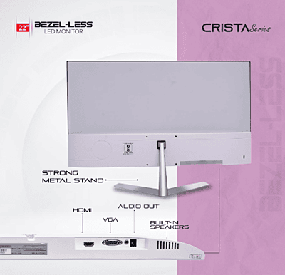 Zebion Monitor 22"  Crista Series - Borderless