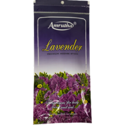 Amrutha Lavender Premium Incense Sticks 125g Zipper Pouch
