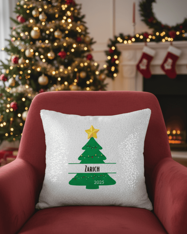 Christmas Personalized Flip Sequins Pillow