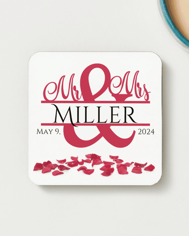 Personalized Monogram Coaster, Set of 4