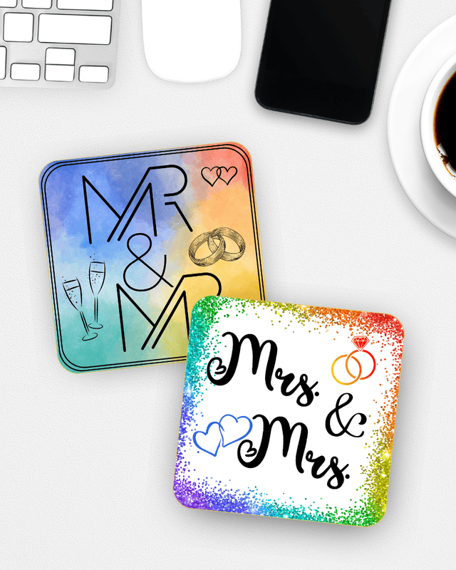 Pronoun Coasters, Set of 4