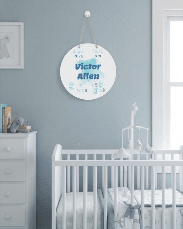 Personalized Baby Announcement Sign