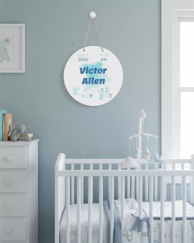 Personalized Baby Announcement Sign