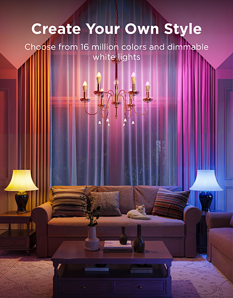 Govee RGBWW Smart LED Bulb (2 Pack) --E14