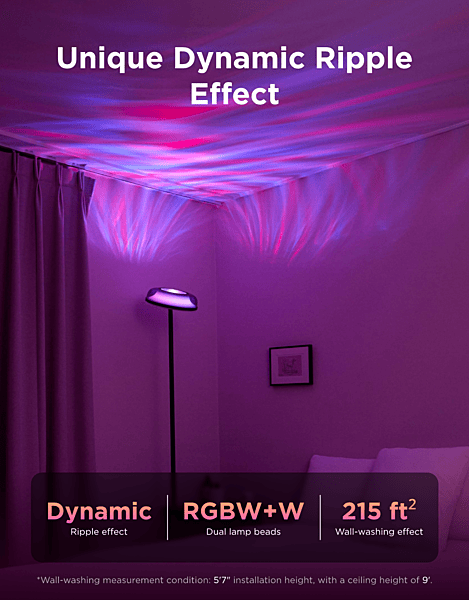 Govee Uplighter Floor Lamp - Tri-Zone RGBIC Smart LED with Matter Support
