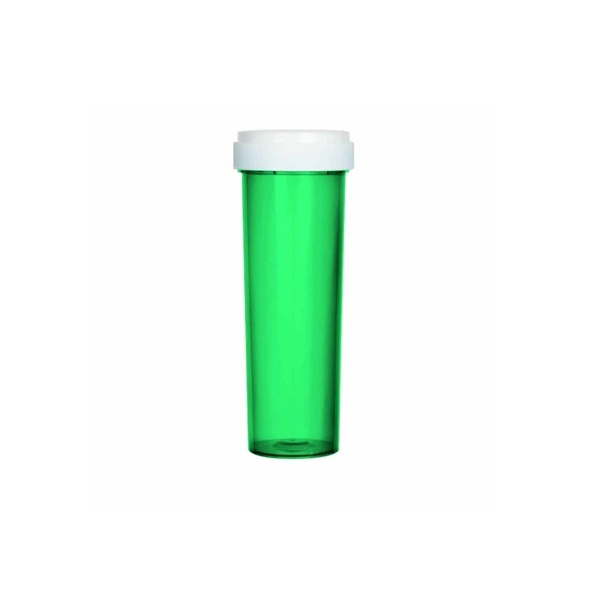 60 Dram Reversible Cap Vials Green (100 Units/Box)