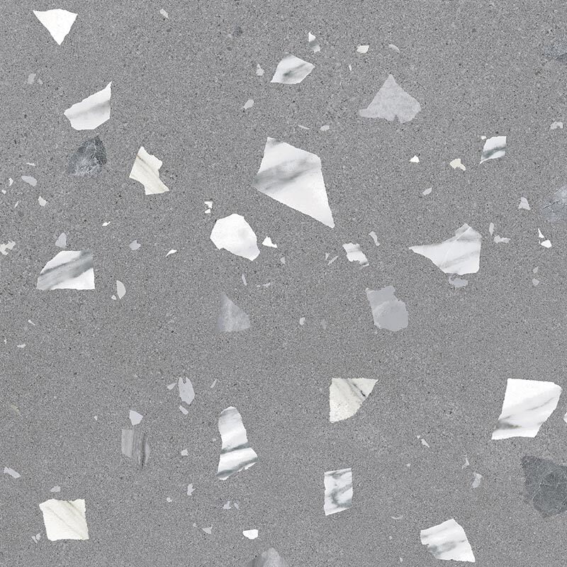 GRESIE TIP TERAZZO, DECOR GRIS R.R.A. 80X80