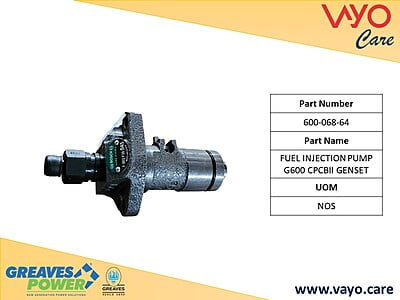 FUEL INJECTION PUMP G600 CPCBII GENSET - 600-068-64 - GREAVES