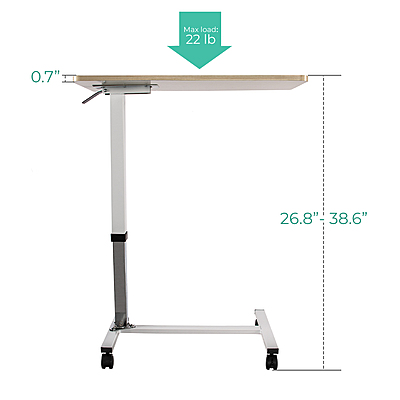 6001 Standard Overbed Table with Height Adjustment Lever 6001 Standard Overbed Table with Height Adjustment Lever