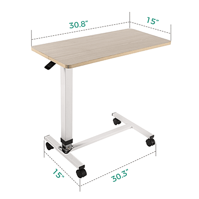 6001 standard over-bed table w/lever