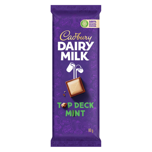 Cadbury Slab Top Deck with Mint 80g