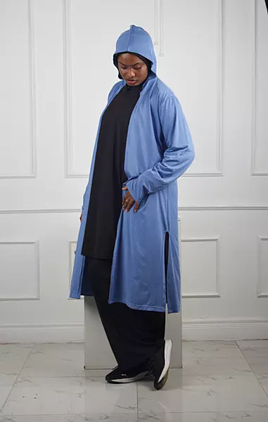 BLUE LYCRA KIMONO