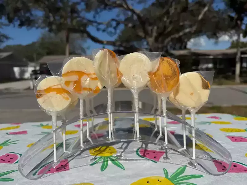 Orange Cream Flavour Lollipop